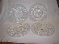 4 MoonStone Hobnail 8&1/2" Plates