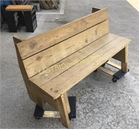 Homemade wooden bench