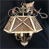 Antique Italian Glass 6 Light Chandelier