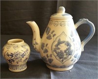 Ceramic Teapot and Bowl