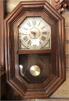 Howard Miller Chiming Oak Wall Clock