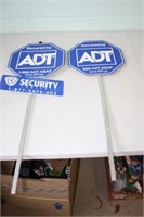 2 ADT Security Signs
