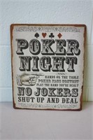 Tin Poker Sign 12 x 15