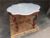 Marble top accent table