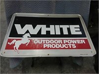 WHITE Outdoor Power Products sign