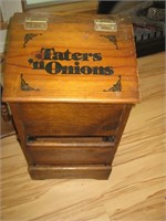 Wood Tater n' Onions Box & Corner shelf unit Needs