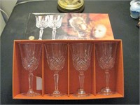 Set of 4 Masquerade 24% Lead Crystal wine glasses