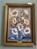 Sunflower painting on canvas artist L.Ritter.