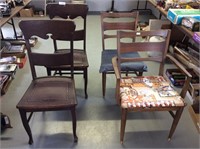 Vintage set of four dining room table chairs