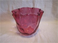 Vintage Cranberry Vase 4&1/4"
