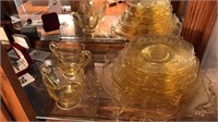 Amber Glassware Service for 4