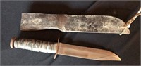 12" Knife with Sheath - WW 2 Era