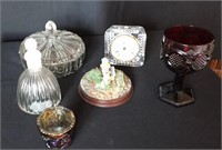Lighthouse, Candy Dish, Bell, Goblet, Clock