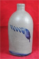 Cobalt Decorated Salt Glazed Bottle