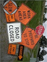 Road Construction Signs 1 Lot