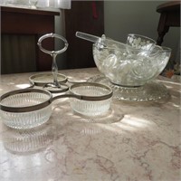 Punch Bowl and Cups & Serving Bowls