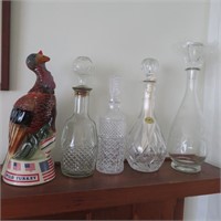 Wild Turkey & Glass Decanters