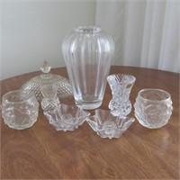Glass & Asst Vases & Decor