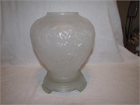 Tiffin Large Satin Poppy Vase 8&1/4" tall x