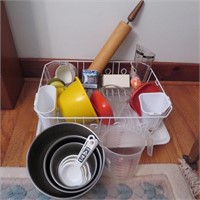 Rolling Pin, Mixing Bowls, Measuring Cups & Asst.