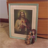 Religious Picture and Figurine