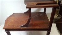 Antique Wood End Step Table 24"x14"x25"