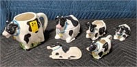 6 Piece Cow Motif Service set