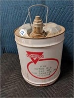 Vintage Conoco Motor Oil 5 Gallon Can with Lid