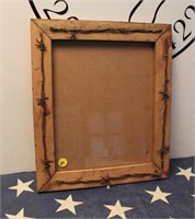 Vintage Picture Frame w/ Barbwire