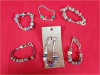 Six Costume Jewelry Bracelets