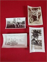 Four Vintage Motorcycle Photographs