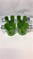 Set of 4 lawn chair cup holders