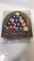 Set of coasters pool ball is still in box 4 total