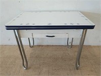 Vintage 1950's Porcelain Top Table