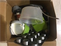LARGE BOX OF COOKWARE