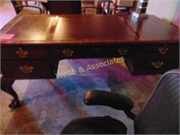 Ornate wood office desk