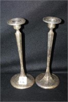 2pc 8.25" tall weighted Sterling Candle