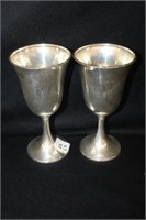 2pc 6" Sterling Goblets