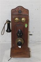 Antique Wall Crank Phone by Kellogg w/ the