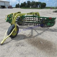 John Deere 640 5 bar hay rake, dolly wheel