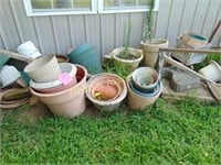 Assorted flower pots