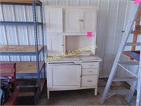 Antique kitchen cupboard painted white