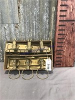 Brass horse head hangers, set of 2