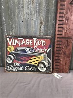 Vintage Rod Show tin sign