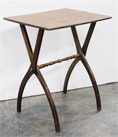 Vintage Wood Folding Side Table/Serving Table