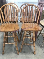 Set of 4 tall chairs--seats approx 29.5" tall