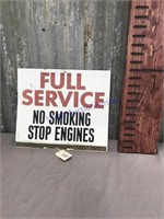 Full Service tin sign