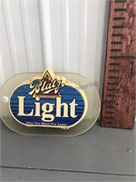 Blatz Light beer sign, plastic