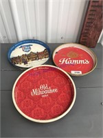 Hamm's, Old Milwaukee & Old Style beer trays