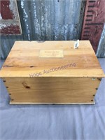 The Captain's Sea Chest wood box w/ hinged lid